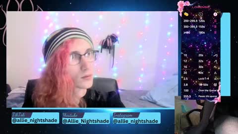 Allie Nightshade online show from December 29, 9:52 pm