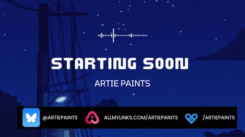 Artie Paints online show from January 3, 1:05 am