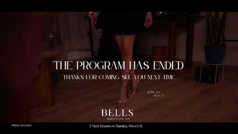 Call me Bells  Next Stream on Wednesday    Feb 26  online show from March 9, 2:50 am