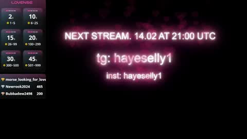 Snapshot of ella_hayes chatting on February 13, 2:56 am Ella NEXT STREAM 1TH DECEMBER 1200 - 0800 AM AT MOSCOW TIME online show from February 13, 2:56 am