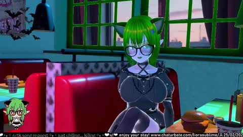 Snapshot of liorasublime chatting on February 26, 1:57 am im Liora uwu online show from February 26, 1:57 am