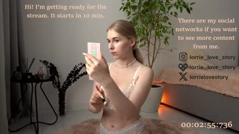 Snapshot of lorrie_love_story chatting on February 16, 2:54 pm Lorrie online show from February 16, 2:54 pm