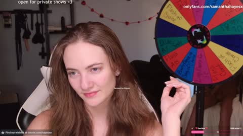 The Real Samantha Hayes haha  online show from February 1, 6:21 am