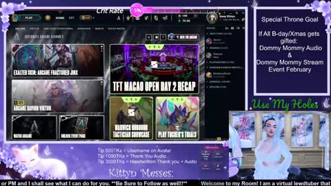 Snapshot of sassykittyn chatting on December 16, 6:10 am Sassy Sami Kittyn online show from December 16, 6:10 am