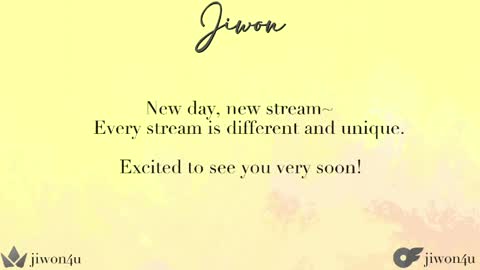 J i w o n   online show from May 23, 9:22 pm
